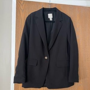 Black oversized blazer H&M XS